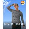 imageMAGCOMSEN Mens UPF 50 Sun Protection Hoodie Lightweight Long Sleeve Rash Guard Shirts Fishing Swim Athletic WorkoutDark Grey