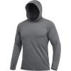 imageMAGCOMSEN Mens UPF 50 Sun Protection Hoodie Lightweight Long Sleeve Rash Guard Shirts Fishing Swim Athletic WorkoutDark Grey