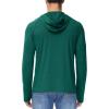 imageMAGCOMSEN Mens UPF 50 Sun Protection Hoodie Lightweight Long Sleeve Rash Guard Shirts Fishing Swim Athletic WorkoutEmerald Green
