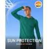 imageMAGCOMSEN Mens UPF 50 Sun Protection Hoodie Lightweight Long Sleeve Rash Guard Shirts Fishing Swim Athletic WorkoutEmerald Green
