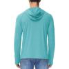 imageMAGCOMSEN Mens UPF 50 Sun Protection Hoodie Lightweight Long Sleeve Rash Guard Shirts Fishing Swim Athletic WorkoutLight Green