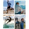 imageMAGCOMSEN Mens UPF 50 Sun Protection Hoodie Lightweight Long Sleeve Rash Guard Shirts Fishing Swim Athletic WorkoutLight Green