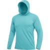 imageMAGCOMSEN Mens UPF 50 Sun Protection Hoodie Lightweight Long Sleeve Rash Guard Shirts Fishing Swim Athletic WorkoutLight Green