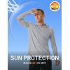 imageMAGCOMSEN Mens UPF 50 Sun Protection Hoodie Lightweight Long Sleeve Rash Guard Shirts Fishing Swim Athletic WorkoutLight Grey