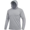 imageMAGCOMSEN Mens UPF 50 Sun Protection Hoodie Lightweight Long Sleeve Rash Guard Shirts Fishing Swim Athletic WorkoutLight Grey
