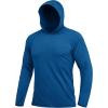 imageMAGCOMSEN Mens UPF 50 Sun Protection Hoodie Lightweight Long Sleeve Rash Guard Shirts Fishing Swim Athletic WorkoutMiddle Blue