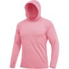 imageMAGCOMSEN Mens UPF 50 Sun Protection Hoodie Lightweight Long Sleeve Rash Guard Shirts Fishing Swim Athletic WorkoutPink