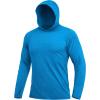 imageMAGCOMSEN Mens UPF 50 Sun Protection Hoodie Lightweight Long Sleeve Rash Guard Shirts Fishing Swim Athletic WorkoutSea Blue