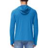 imageMAGCOMSEN Mens UPF 50 Sun Protection Hoodie Lightweight Long Sleeve Rash Guard Shirts Fishing Swim Athletic WorkoutSea Blue