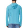 imageMAGCOMSEN Mens UPF 50 Sun Protection Hoodie Lightweight Long Sleeve Rash Guard Shirts Fishing Swim Athletic WorkoutWater Blue
