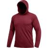 imageMAGCOMSEN Mens UPF 50 Sun Protection Hoodie Lightweight Long Sleeve Rash Guard Shirts Fishing Swim Athletic WorkoutWine Red