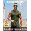 imageMAGCOMSEN Mens UPF 50 Tank Top Workout Sleeveless Muscle Shirts Lightweight Casual Cooling Sleeveless Shirt for Gym BeachArmygreen