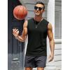 imageMAGCOMSEN Mens UPF 50 Tank Top Workout Sleeveless Muscle Shirts Lightweight Casual Cooling Sleeveless Shirt for Gym BeachBlack