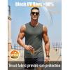 imageMAGCOMSEN Mens UPF 50 Tank Top Workout Sleeveless Muscle Shirts Lightweight Casual Cooling Sleeveless Shirt for Gym BeachDark Grey