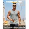imageMAGCOMSEN Mens UPF 50 Tank Top Workout Sleeveless Muscle Shirts Lightweight Casual Cooling Sleeveless Shirt for Gym BeachLight Grey