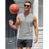imageMAGCOMSEN Mens UPF 50 Tank Top Workout Sleeveless Muscle Shirts Lightweight Casual Cooling Sleeveless Shirt for Gym BeachLight Grey