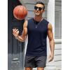 imageMAGCOMSEN Mens UPF 50 Tank Top Workout Sleeveless Muscle Shirts Lightweight Casual Cooling Sleeveless Shirt for Gym BeachNavy