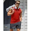 imageMAGCOMSEN Mens UPF 50 Tank Top Workout Sleeveless Muscle Shirts Lightweight Casual Cooling Sleeveless Shirt for Gym BeachTomato Red
