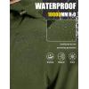 imageMAGCOMSEN Mens Waterproof Fleece Lined Rain Jacket Lightweight Softshell Raincoat with Hood Winter Hiking WindbreakerArmy Green