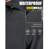 imageMAGCOMSEN Mens Waterproof Fleece Lined Rain Jacket Lightweight Softshell Raincoat with Hood Winter Hiking WindbreakerDark Grey