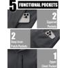 imageMAGCOMSEN Mens Waterproof Fleece Lined Rain Jacket Lightweight Softshell Raincoat with Hood Winter Hiking WindbreakerDark Grey