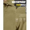 imageMAGCOMSEN Mens Waterproof Fleece Lined Rain Jacket Lightweight Softshell Raincoat with Hood Winter Hiking WindbreakerKhaki