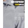 imageMAGCOMSEN Mens Waterproof Fleece Lined Rain Jacket Lightweight Softshell Raincoat with Hood Winter Hiking WindbreakerLight Grey