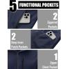 imageMAGCOMSEN Mens Waterproof Fleece Lined Rain Jacket Lightweight Softshell Raincoat with Hood Winter Hiking WindbreakerNavy