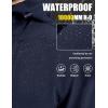 imageMAGCOMSEN Mens Waterproof Fleece Lined Rain Jacket Lightweight Softshell Raincoat with Hood Winter Hiking WindbreakerNavy