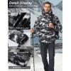 imageMAGCOMSEN Mens Winter Coats Ski Snow Water Resistant Jacket Warm Fleece Parka Raincoats with Hood for Hiking WorkBlack Camo
