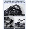 imageMAGCOMSEN Mens Winter Coats Ski Snow Water Resistant Jacket Warm Fleece Parka Raincoats with Hood for Hiking WorkBlack Camo