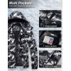 imageMAGCOMSEN Mens Winter Coats Ski Snow Water Resistant Jacket Warm Fleece Parka Raincoats with Hood for Hiking WorkBlack Camo