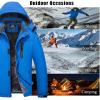 imageMAGCOMSEN Mens Winter Coats Ski Snow Water Resistant Jacket Warm Fleece Parka Raincoats with Hood for Hiking WorkBright Blue