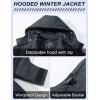 imageMAGCOMSEN Mens Winter Coats Ski Snow Water Resistant Jacket Warm Fleece Parka Raincoats with Hood for Hiking WorkDark Grey