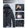imageMAGCOMSEN Mens Winter Coats Ski Snow Water Resistant Jacket Warm Fleece Parka Raincoats with Hood for Hiking WorkDark Grey