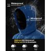 imageMAGCOMSEN Mens Winter Coats Ski Snow Water Resistant Jacket Warm Fleece Parka Raincoats with Hood for Hiking WorkDenim Blue