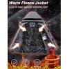 imageMAGCOMSEN Mens Winter Coats Ski Snow Water Resistant Jacket Warm Fleece Parka Raincoats with Hood for Hiking WorkLight Grey
