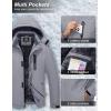 imageMAGCOMSEN Mens Winter Coats Ski Snow Water Resistant Jacket Warm Fleece Parka Raincoats with Hood for Hiking WorkLight Grey
