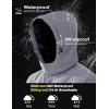 imageMAGCOMSEN Mens Winter Coats Ski Snow Water Resistant Jacket Warm Fleece Parka Raincoats with Hood for Hiking WorkLight Grey