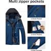 imageMAGCOMSEN Mens Winter Coats Water Resistant Ski Snow Jacket Warm Fleece Jacket Parka Raincoats With Hood MultiPocketsDenim Blue