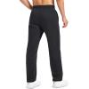 imageMAGCOMSEN Mens Winter Fleece Pants Sherpa Lined Sweatpants with Pockets Drawstring Lounge Running Athletic Warm PantsBlack