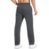 imageMAGCOMSEN Mens Winter Fleece Pants Sherpa Lined Sweatpants with Pockets Drawstring Lounge Running Athletic Warm PantsDark Grey