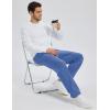 imageMAGCOMSEN Mens Winter Fleece Pants Sherpa Lined Sweatpants with Pockets Drawstring Lounge Running Athletic Warm PantsGrey Blue
