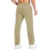 imageMAGCOMSEN Mens Winter Fleece Pants Sherpa Lined Sweatpants with Pockets Drawstring Lounge Running Athletic Warm PantsKhaki