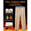 imageMAGCOMSEN Mens Winter Fleece Pants Sherpa Lined Sweatpants with Pockets Drawstring Lounge Running Athletic Warm PantsLight Grey