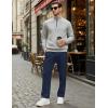 imageMAGCOMSEN Mens Winter Fleece Pants Sherpa Lined Sweatpants with Pockets Drawstring Lounge Running Athletic Warm PantsNavy