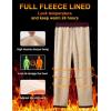 imageMAGCOMSEN Mens Winter Fleece Pants Sherpa Lined Sweatpants with Pockets Drawstring Lounge Running Athletic Warm PantsWine Red