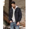 imageMAGCOMSEN Mens Winter Jacket Fleece Lined Work Jackets Waxed Canvas Shirt Jackets Warm Sherpa Trucker Military JacketBlack
