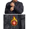 imageMAGCOMSEN Mens Winter Jacket Fleece Lined Work Jackets Waxed Canvas Shirt Jackets Warm Sherpa Trucker Military JacketDark Grey