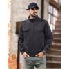 imageMAGCOMSEN Mens Winter Jacket Fleece Lined Work Jackets Waxed Canvas Shirt Jackets Warm Sherpa Trucker Military JacketDark Grey